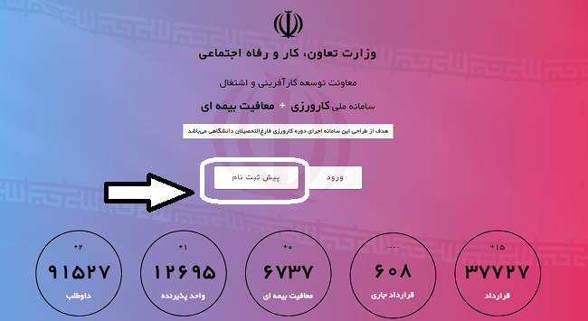 سامانه کارورزی karvarzi.mcls.gov.ir 17 ثبت نام واحد پذیرنده کارورزی