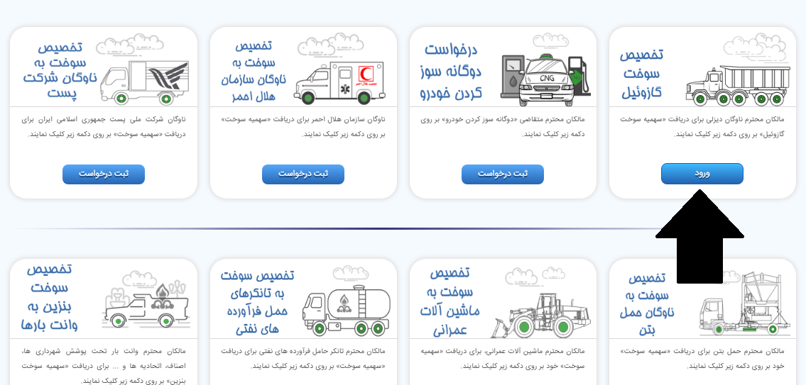 سامانه ثبت نام سوخت گازوئیل 12 ورود به سامانه ثبت نام سوخت گازوئیل