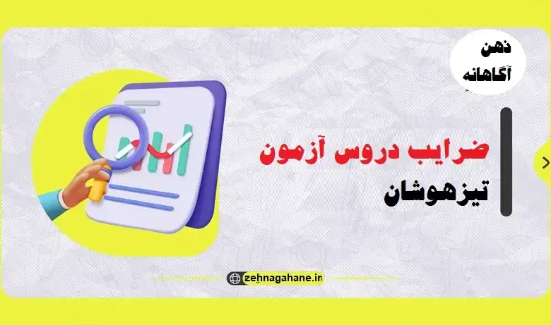 ضرایب دروس آزمون تیزهوشان ۱۴۰۳ - ۱۴۰۴