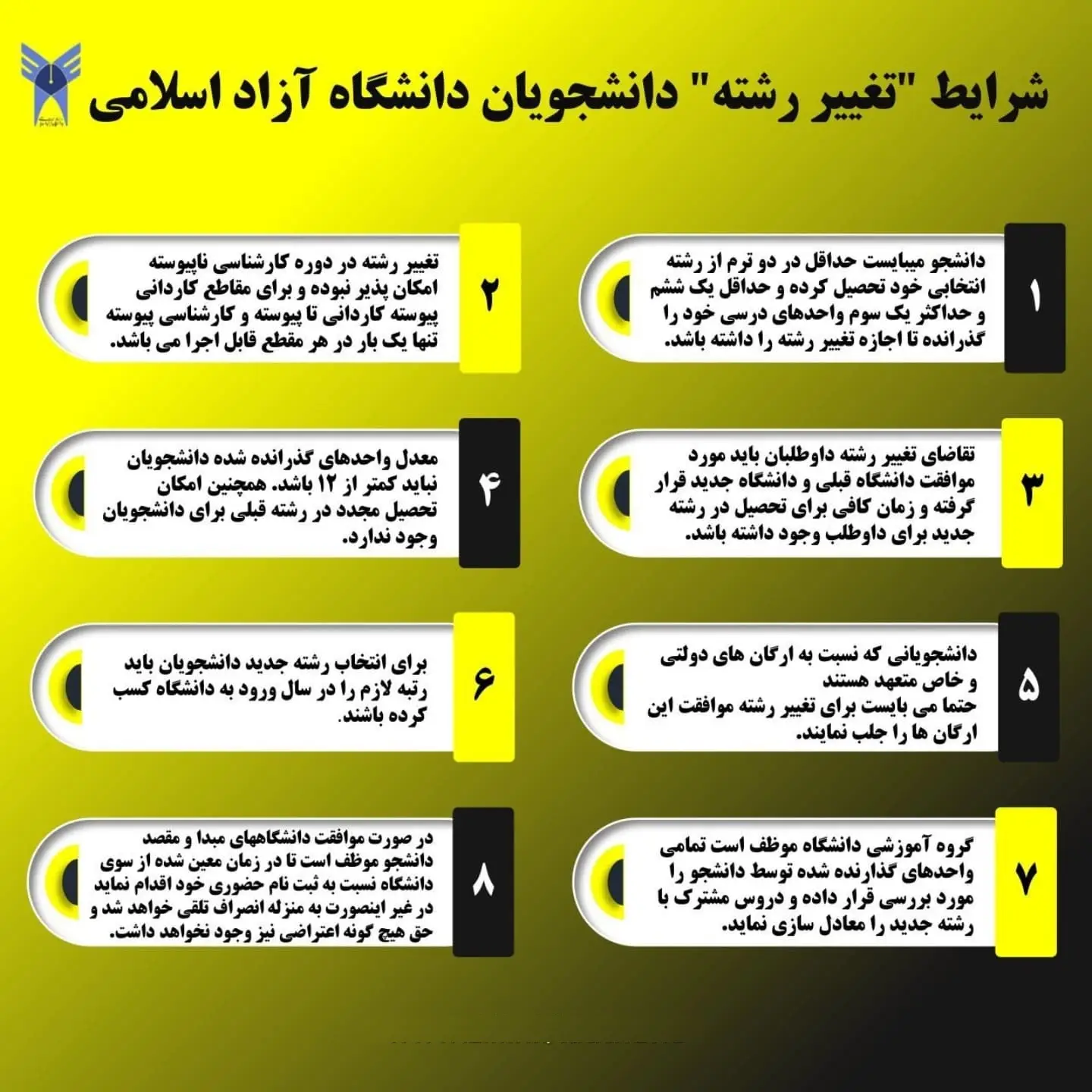 شرایط تغییر رشته در دانشگاه ۱۴۰۴ 16 شرایط تغییر رشته در دانشگاه ۱۴۰۴