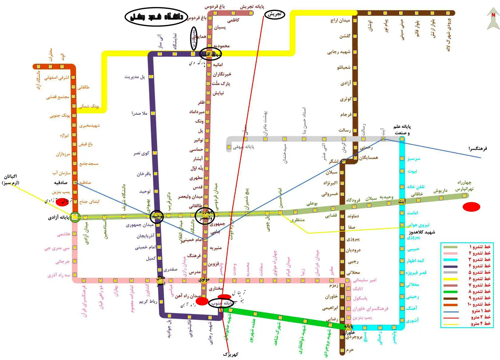 ایستگاه مترو نزدیک خوابگاه دانشگاه شهید بهشتی